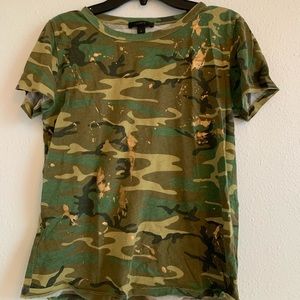 Camouflage shirt with gold offers are excepted💕
